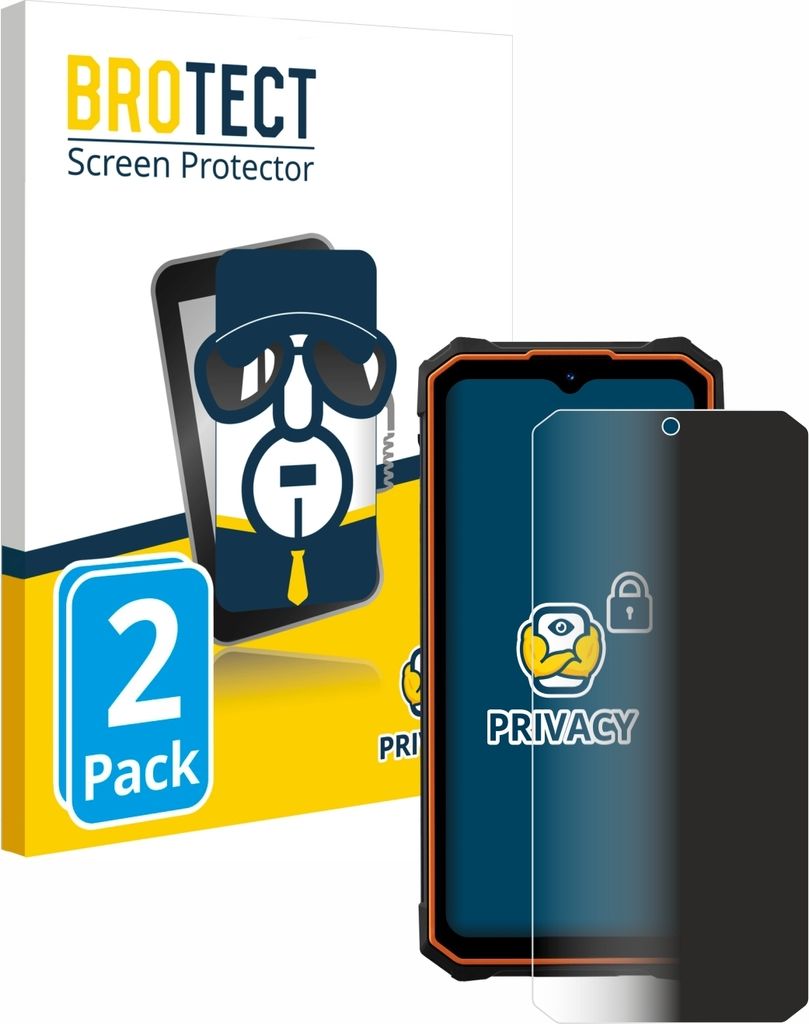 2x BROTECT Sichtschutzfolie für Hotwav Cyber 13 Pro Anti-Spy Privacy Sichtschutz Blickschutz Folie Blaulicht-Schutz