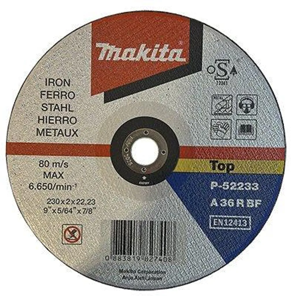 Disque à tronçonner Makita Ø 230 mm haute résistance pour le fer