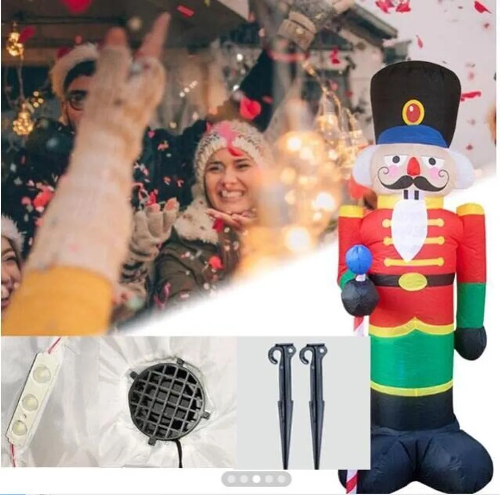 Soldat de Noël gonflable 240cm stable et rapide à monter Casse-Noisette