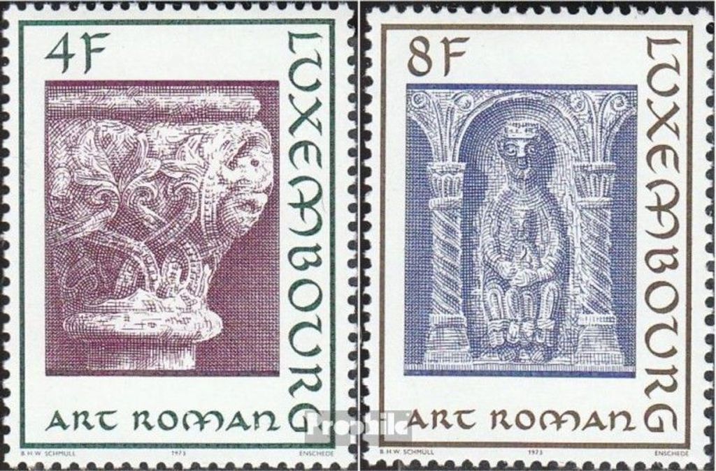 Briefmarken Luxemburg 1973 Mi 866-867 (kompl.Ausg.) postfrisch Architektur