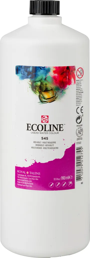 Aquarelle Liquide Ecoline 990 ml Rouge-Violet pour Calligraphie
