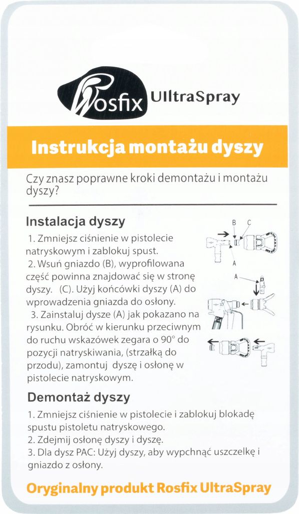 Rosfix Set Ultra Spray 517 519 – Dysza do Natrysku Farby do Zdjęcie produktu 
