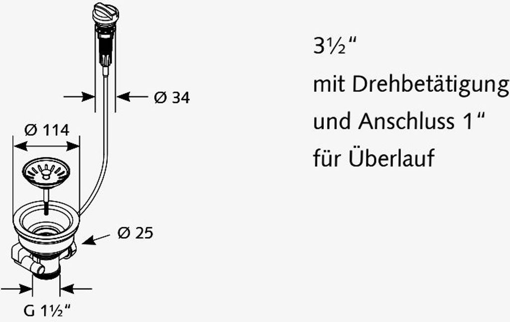 Siebkorb-Excenterventil 3 1/2 Zoll mit Drehbetätigung, Produktbild 3