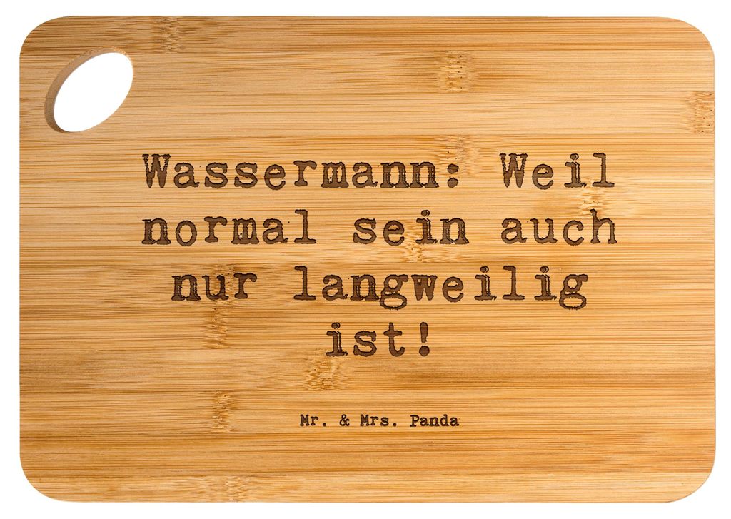 Mr. & Mrs. Panda Frühstücksbrettchen Spruch Wassermann Unikat - Transparent - Geschenk, Eigenschaften, Tierkreiszeichen, Geschenke Sternzeichen, ...