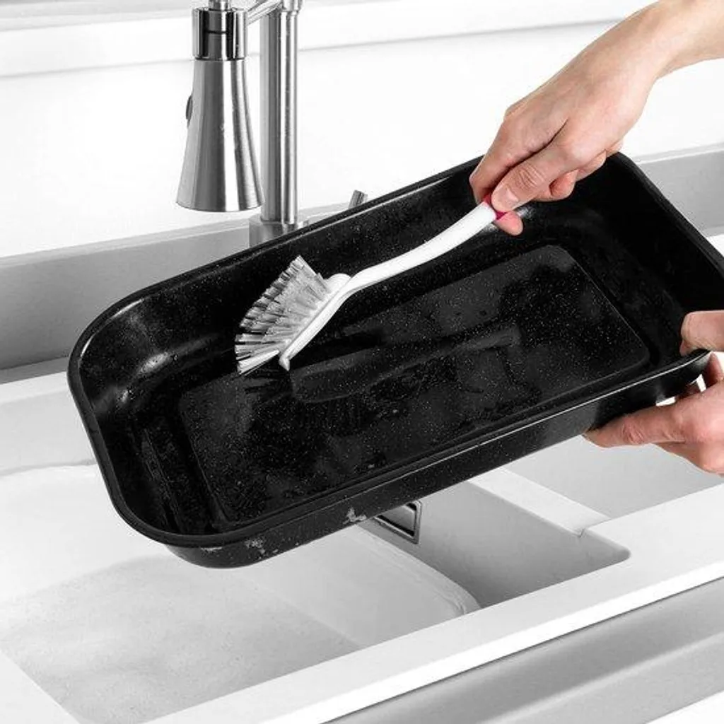 Brosse à récurer ergonomique avec fibres actives au phosphate d'argent