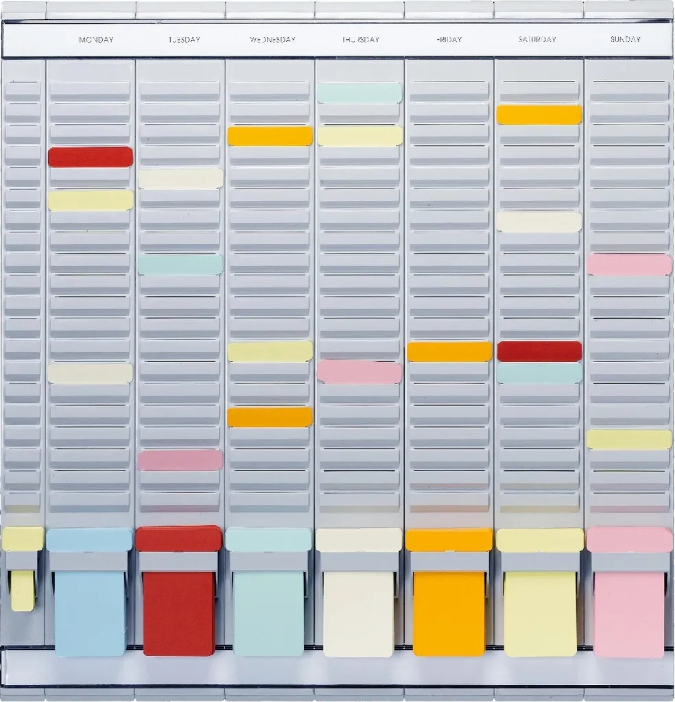 Planning mural de bureau 20 fentes verticales pour organisation de flux