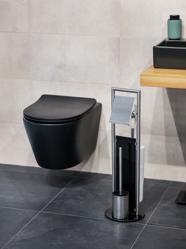 WENKO WC-Garnitur Ravina Edelstahl matt, mit Produktbild 9
