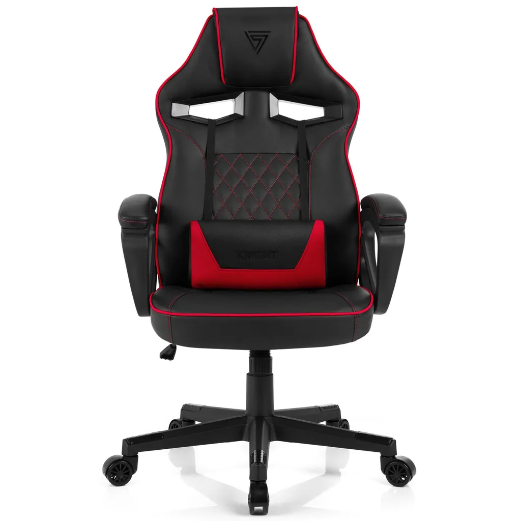 Sedia da Gioco SENSE7 Knight | Ergonomia FlowTech™ Nero-Rosso | 120kg - 17