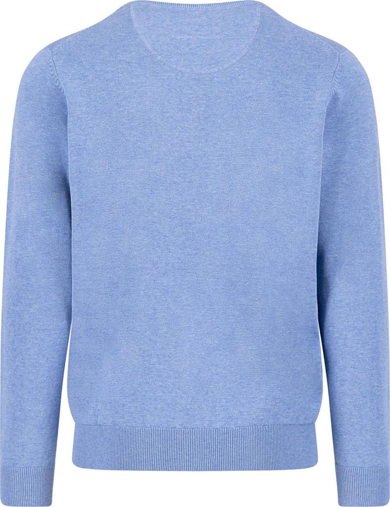 FYNCH-HATTON Maglione a Maglia fine con Scollo Rotondo, Azzurro, S