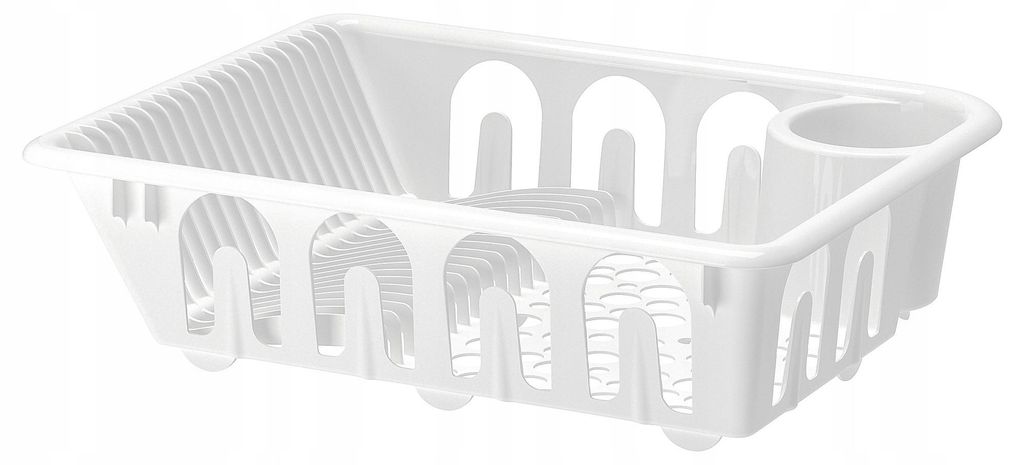 IKEA FLUNDRA Geschirrabtropfgestell weiß 36x46x12 cm Produktbild 