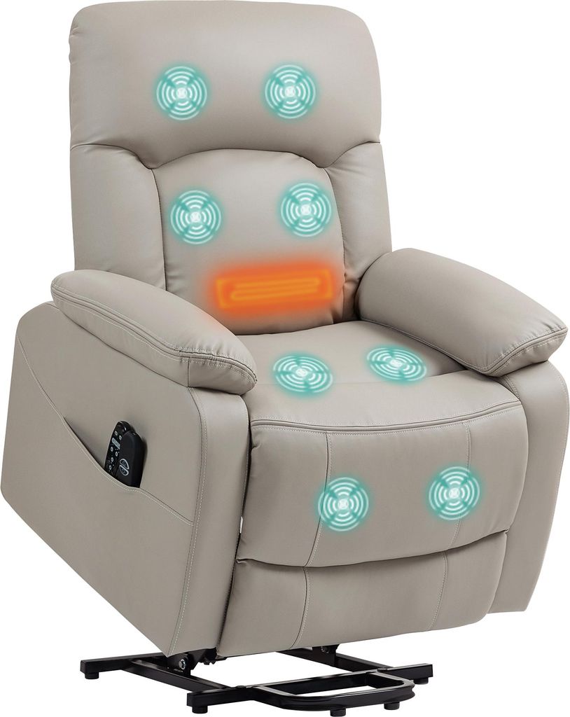 HOMCOM Fauteuil releveur électrique avec fonction massage Image du produit 
