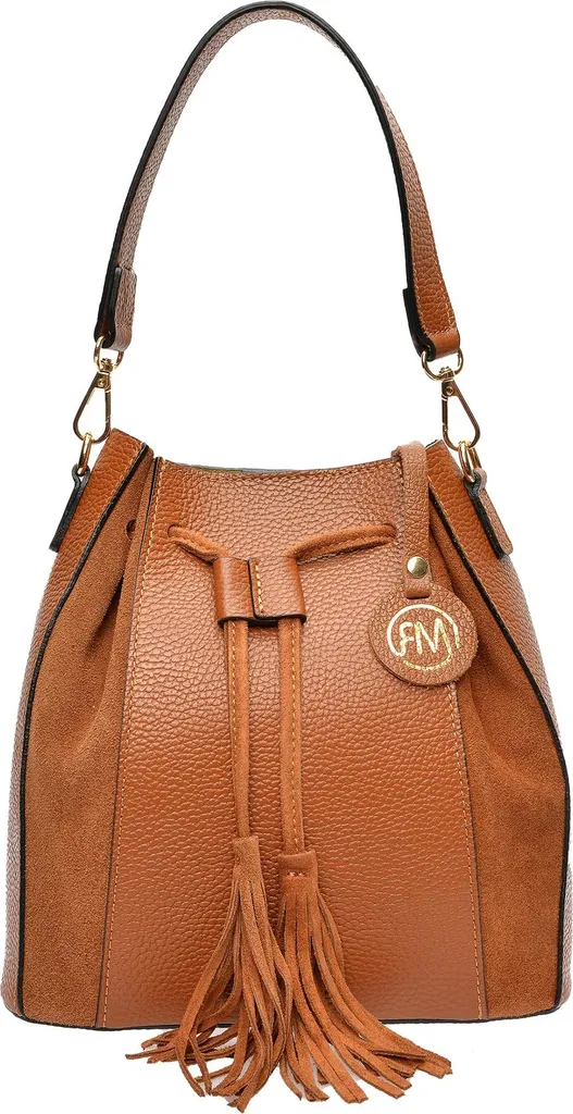 Sac Seau Roberta M AW25 RM 115 Cognac : L'élégance du Cuir Italien