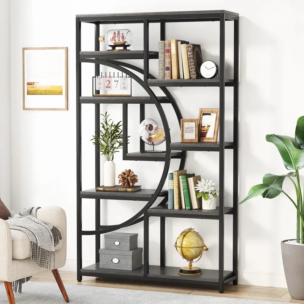 Bibliothèque gain de place 8 niveaux pour ranger vos livres avec style