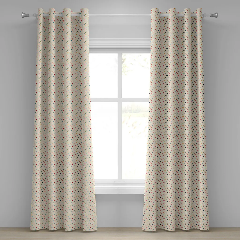 ABAKUHAUS Rideau à œillets imprimé étoilé cosmique 280x245 cm Multicolore