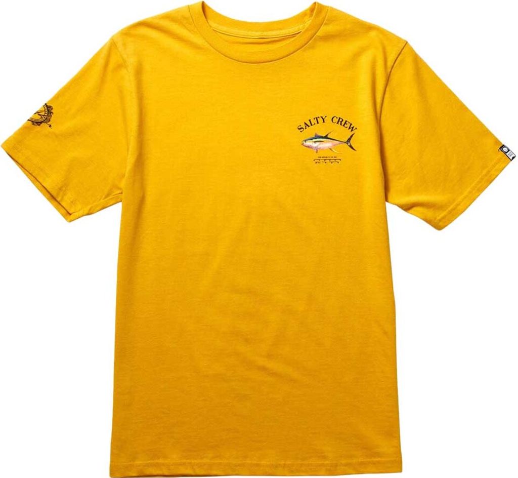 Salty Crew Ahi Mount Kurzarm-t-shirt Gelb XL Gelb XL
