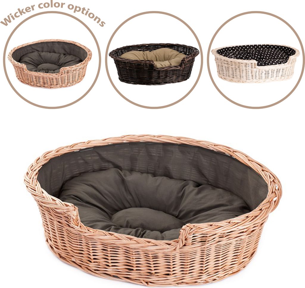 Adena Hundekorb 92x61 Cm Mit Herz-Kissen – Robuster Kunststoffkorb, Wetterfest, Für Innen & Außen