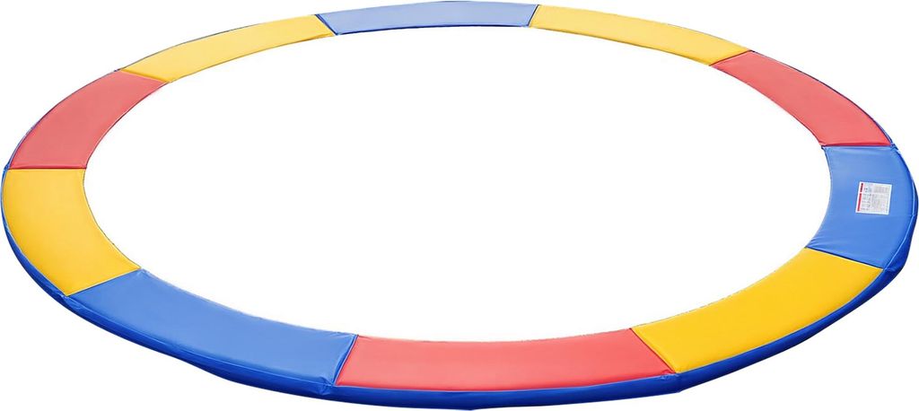 Buntes Sicherheitsnetz mit Wetterplane und Leiter für 244cm Trampolin Randabdeckung
