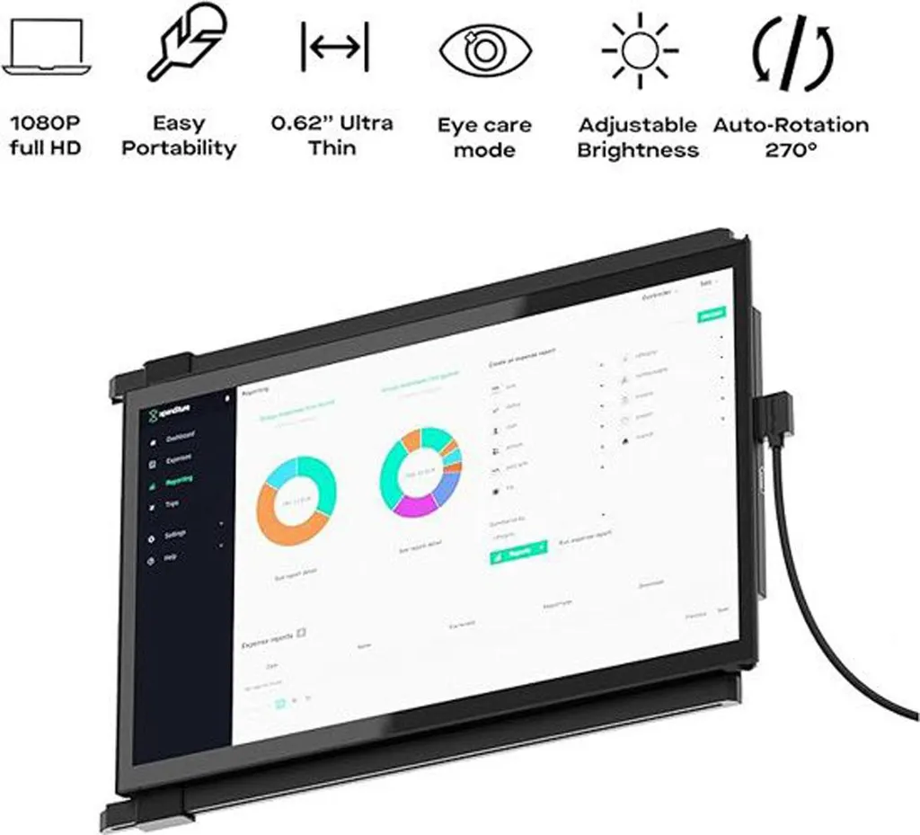 Écran Secondaire Portable 13,3" Full HD pour Télétravail et Nomadisme - 9