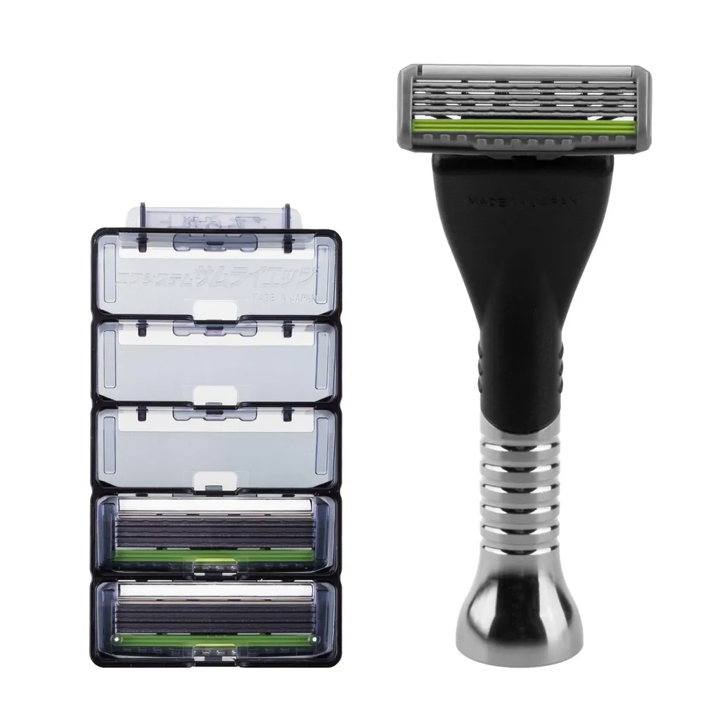 Rasoir à lames interchangeables Feather avec manche ergonomique noir