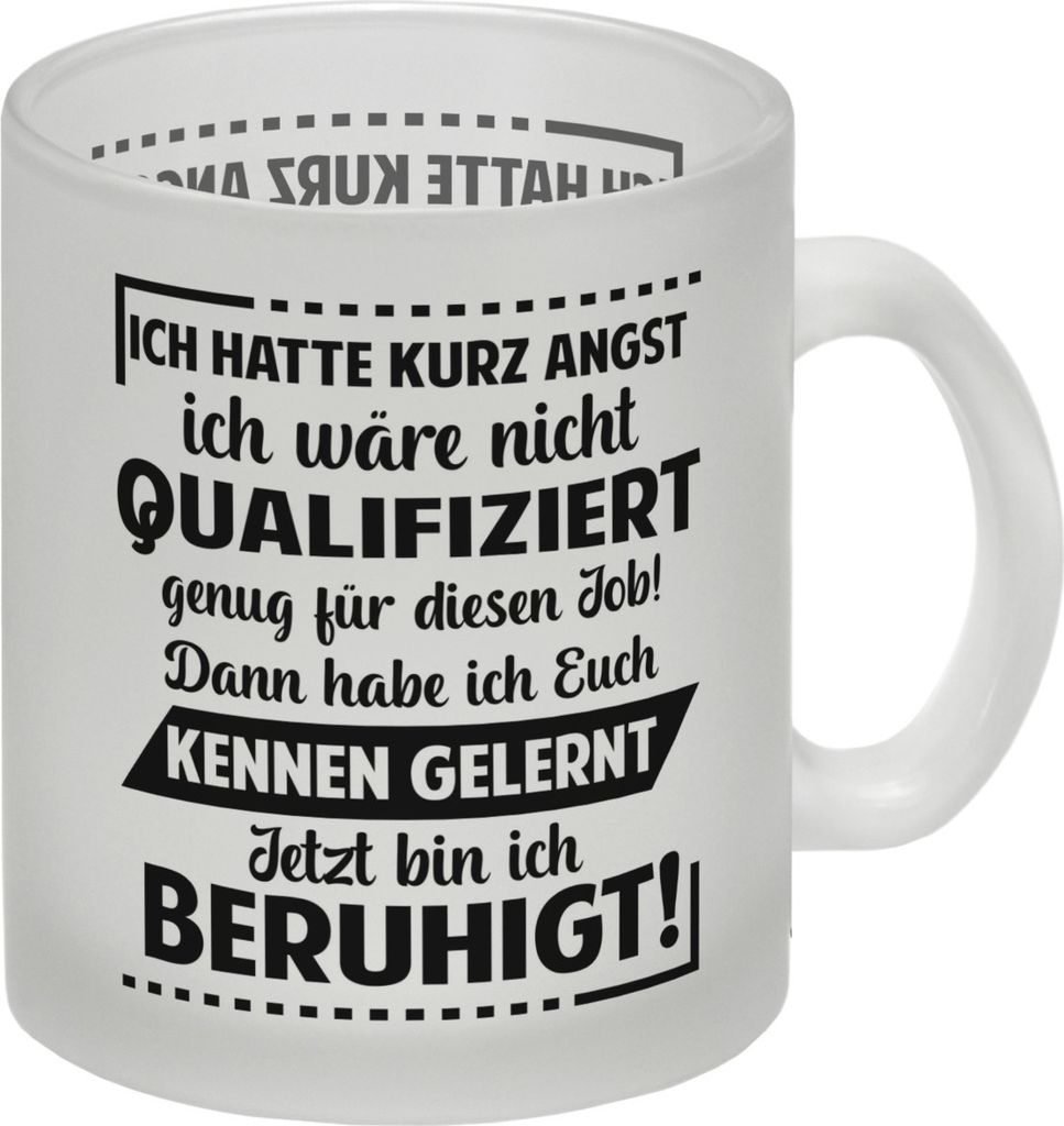 Unqualifizierte Kollegen Glas Tasse
