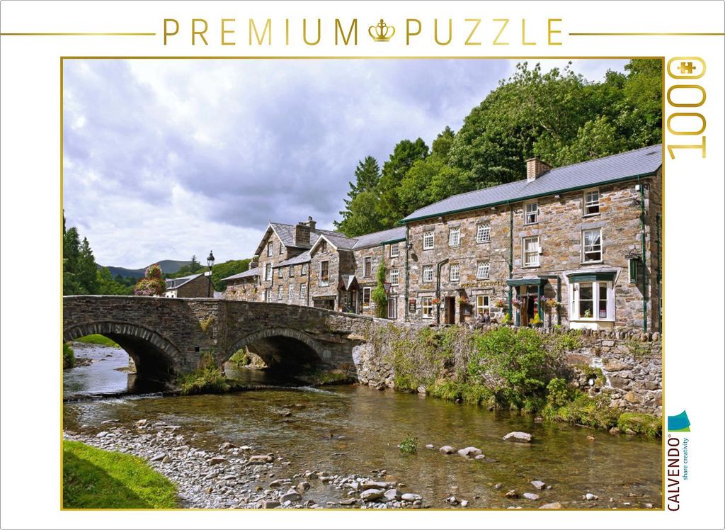 CALVENDO Puzzle Das Bilderbuchdorf Beddgelert im Herzen von Wales 1000 Teile Puzzle quer | 1000 Teile Lege-Größe 64x48cm Foto-Puzzle für glückl...