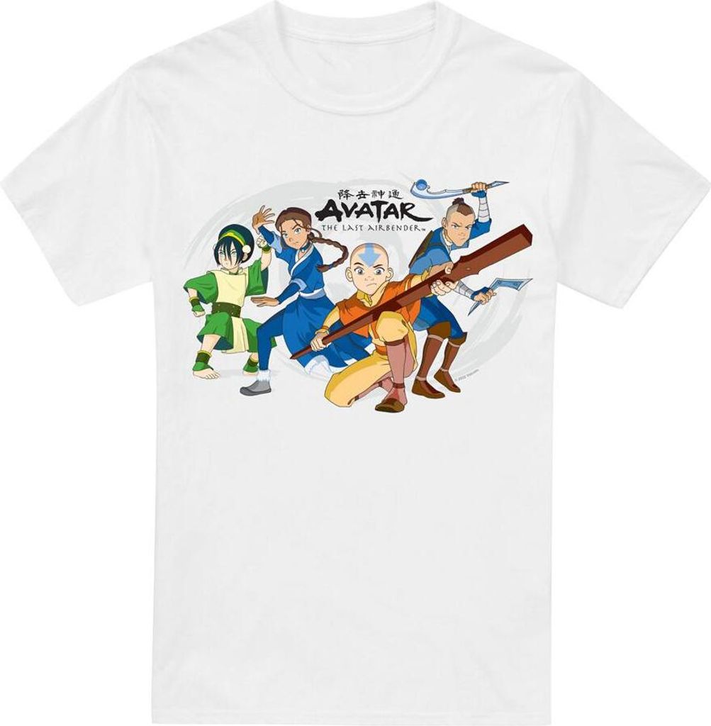 Avatar: The Last Airbender - T-Shirt für Herren TV6521 (5XL) (Weiß)