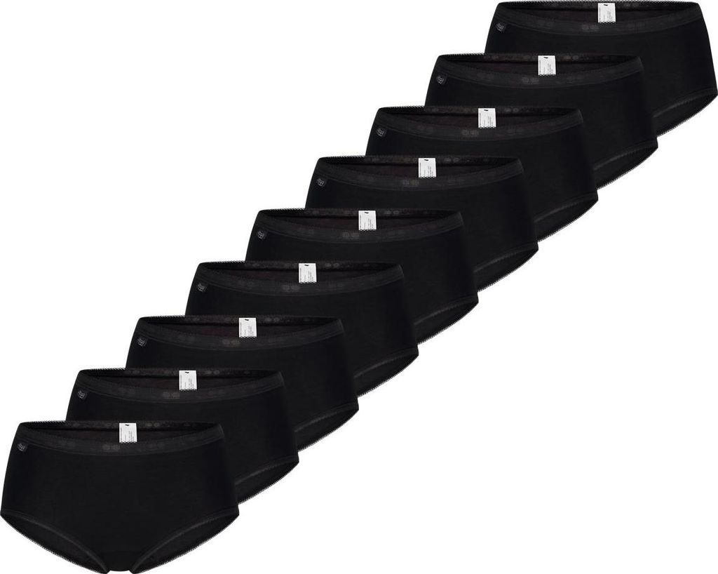 sloggi 9er Pack Basic+ Midi Slip Perfekter Sitz, Mit feinen Details, Angenehm auf der Haut