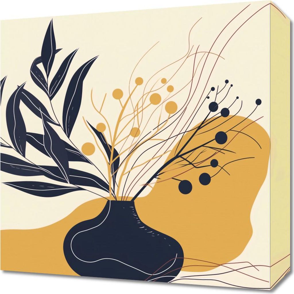 Bild 40x40cm Ruhe Dunkler Blätter