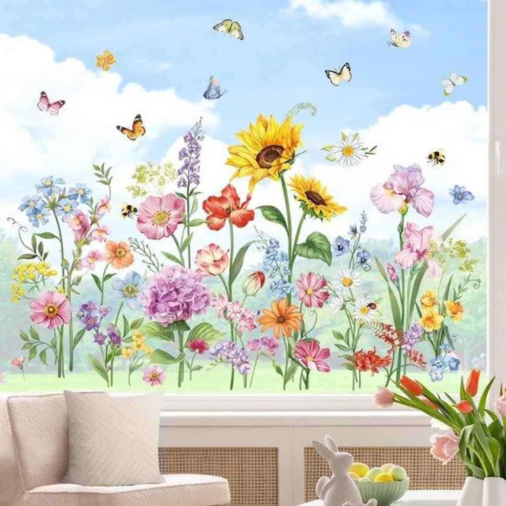 Autocollants de verre double face opaques 45x200cm pour salon et jardin