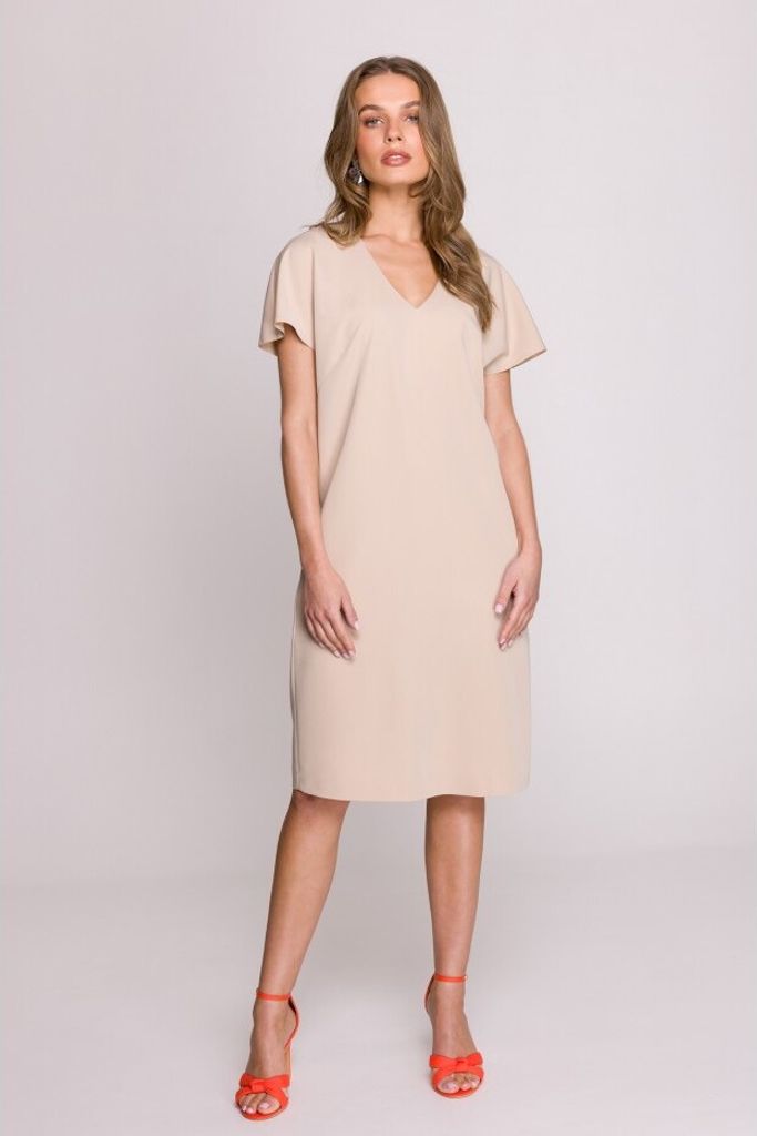 Stylove Midikleid für Frauen Valtida S392 beige S