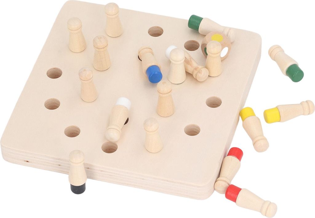 Holz-Memory-Schach-Brettspiel, frühes pädagogisches Konzentrationstraining, Farbabstimmung