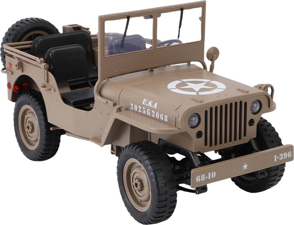 Ferngesteuertes Auto, 2.4Ghz 4WD Geländewagen mit Lichtern, 1:10 All Terrain Electric Toy for Adult Kid Boy Yellow 1 Battery