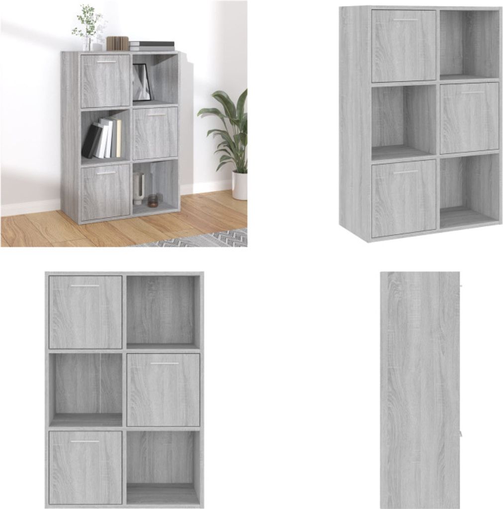 vidaXL Lagerschrank Grau Sonoma 60x29,5x90 cm - Lagerschrank - Lagerschränke - Lagerregal - Bücherschrank
