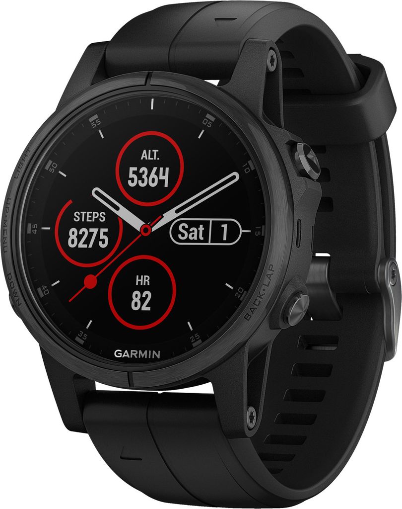 Garmin 010-01987-03 Fenix 5S Plus Sapphire Schwarz Produktbild 