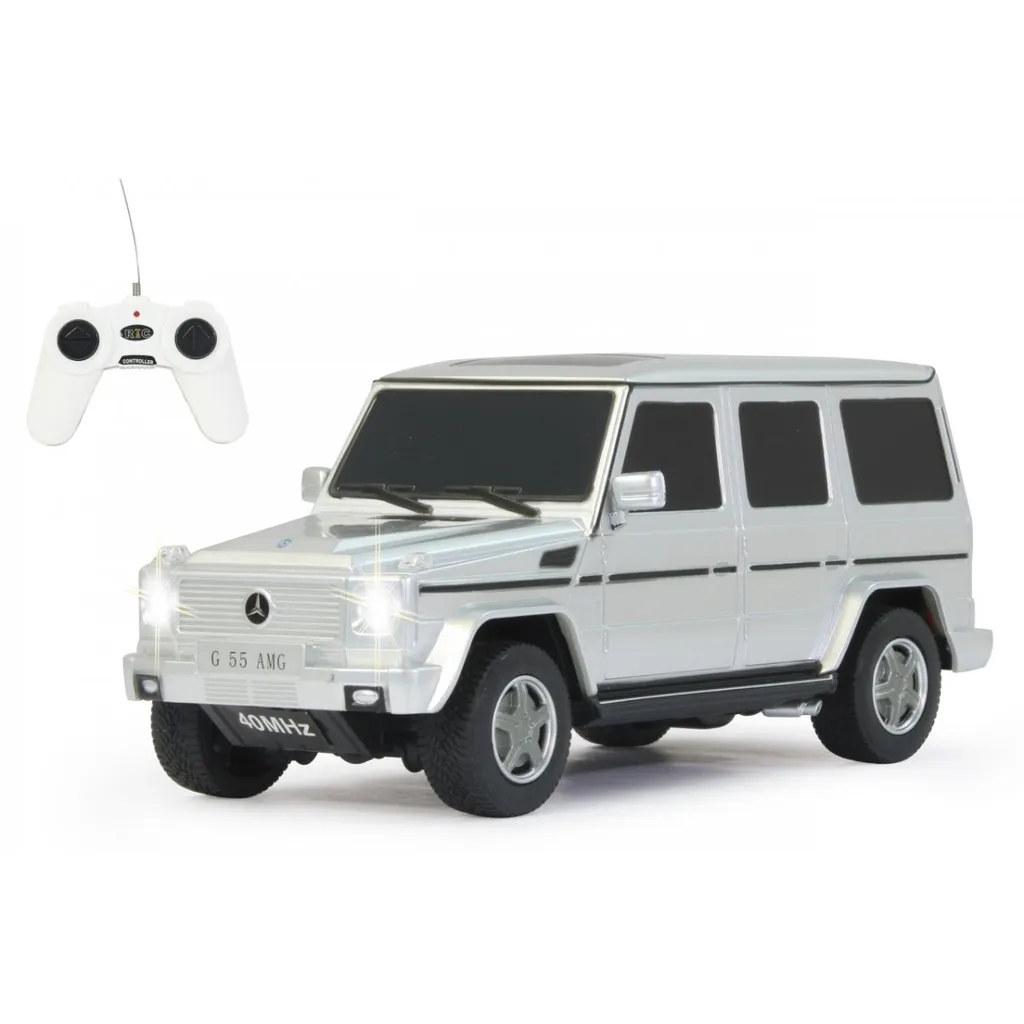 Mercedes-Benz G55 AMG 1:24 argent 40 MHz : voiture télécommandée de salon