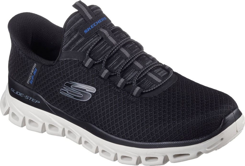 Skechers Herren Sneaker Schwarz-Weiß 44)