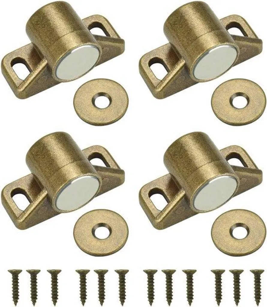 Loqueteau magnétique de porte - Aimant de placard robuste en lot de 4