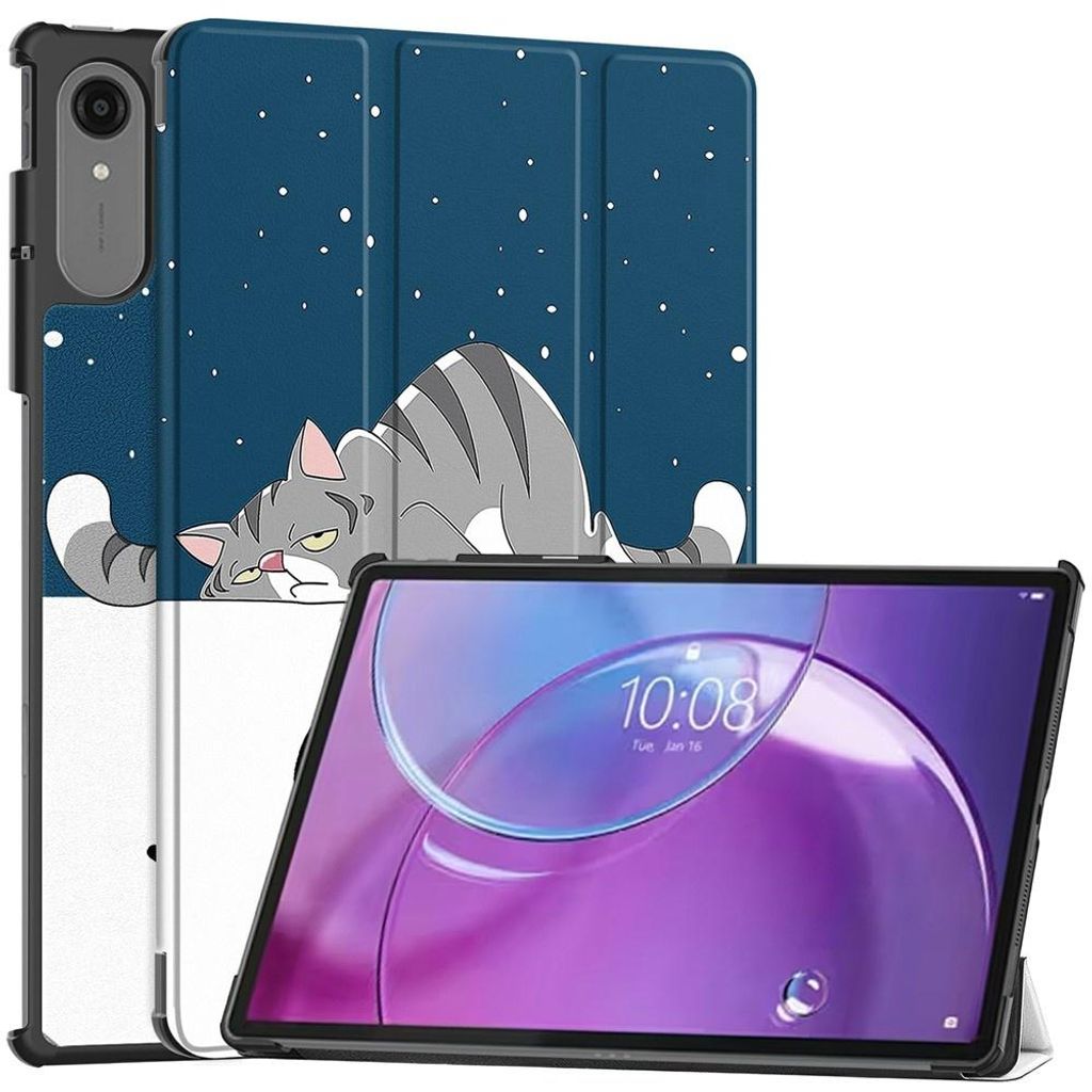 Lenovo Idea Tab Pro Gen 2 Hülle - Coverup Tri-Fold Ständer Klapphülle mit Schlaf/Wach-Funktion - Katze