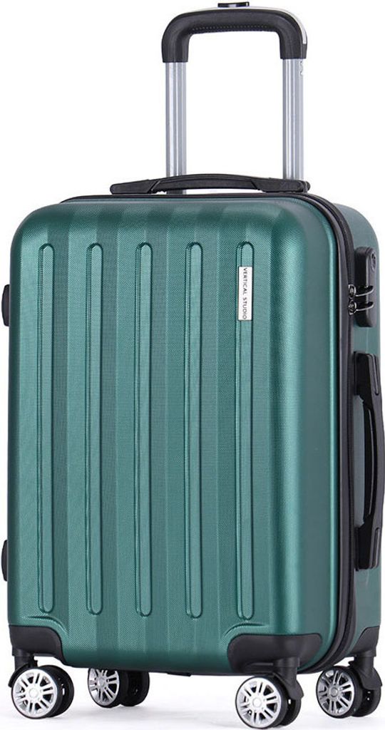 VERTICAL STUDIO "Udevalla" 20" Handgepäck Koffer, 33,3 l, 4 Rollen, Teleskopgriff, Kofferschloss, leicht, robust, für Flugreisen dunkelgrün | VS...