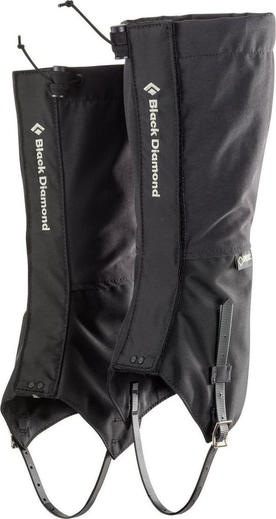 Schwarze Gamaschen "Frontpoint Gtx" von Black Diamond; geeignet für Outdoor-Aktivitäten.