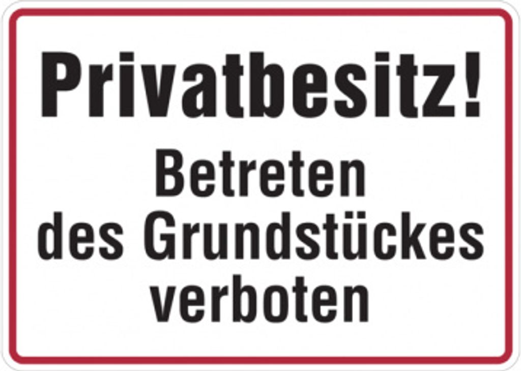 Dreifke Hinweisschild, Privatbesitz! Betreten verboten, 250x350mm, Alu geprä...