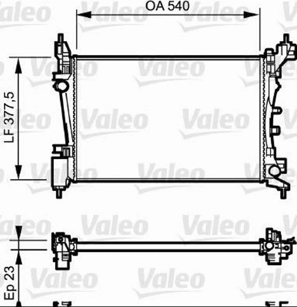 Radiateur de Refroidissement Moteur pour Fiat Fiorino et Punto - Valeo