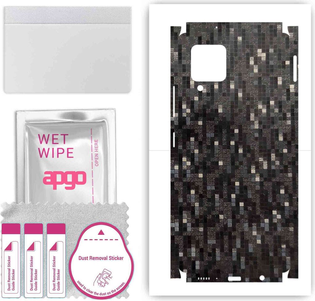 apgo Rückseite + Seiten Schutzfolie, Skin, kompatibel mit Samsung Galaxy M42 5G, Hinten Displayschutzfolie aus Vinylfolie, kratzfest, einfache Mon...