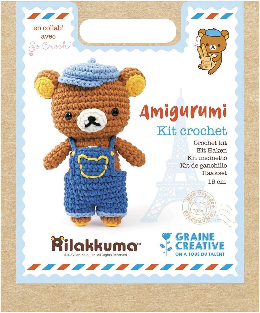 Graine Creative Amigurumi Häkelset Rilakkuma Kuscheltier 15 cm Set