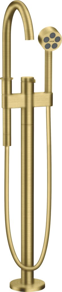 Fertigmontageset AXOR ONE f Einhebel-Wannenm. bodenst bru brass brushed brass