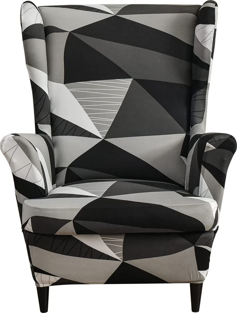 3-teiliger Ohrensessel Bezug Aus Spandex - Dehnbar & Waschbar In Grün