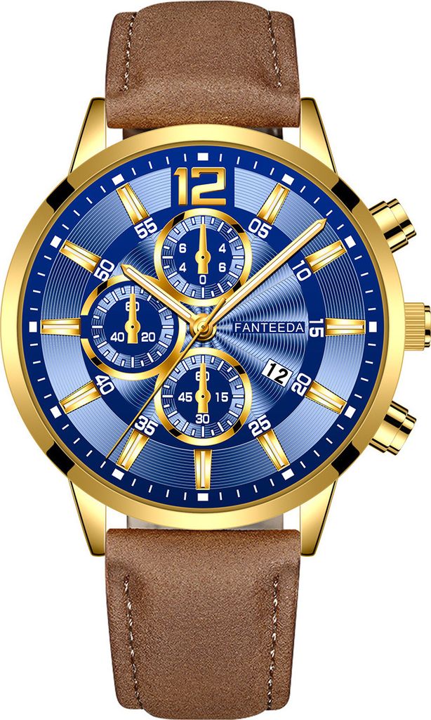 NI-11720 Uhr – Sportlich-elegante Herrenuhr in Braun/Gold KP11720