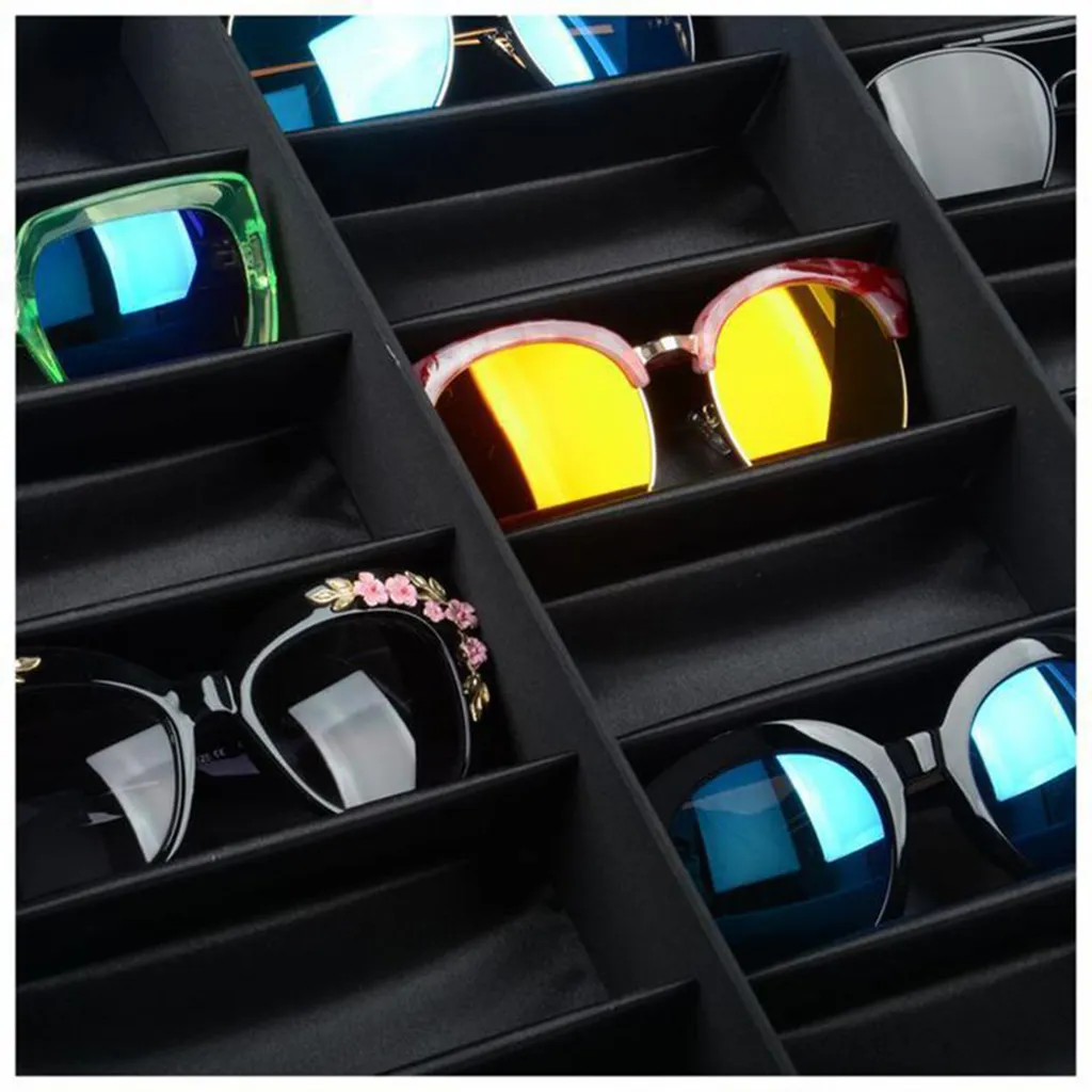 Boîte à lunettes multi-emplacements avec doublure douce et anti-choc - 6