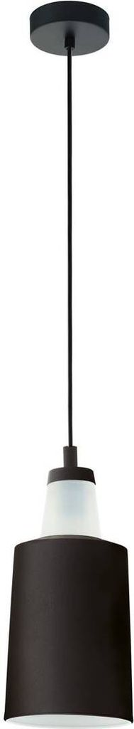 Hängeleuchte E27 Ø 16cm Schwarz Weiß Tabanera