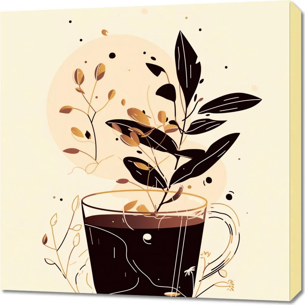 Image Pot Automnal 70 x 70 cm : Réveillez vos Murs Blancs avec Élégance